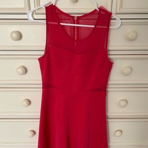 Guess Red Dress with Criss Cross & Mesh